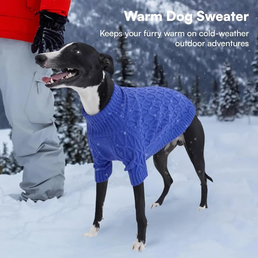 Warm Pullover Dog Sweaters for Small Dogs in Royal Blue Soft Thick Winter Clothing Ideal for Chihuahua Dachshund Yorkie Perfect