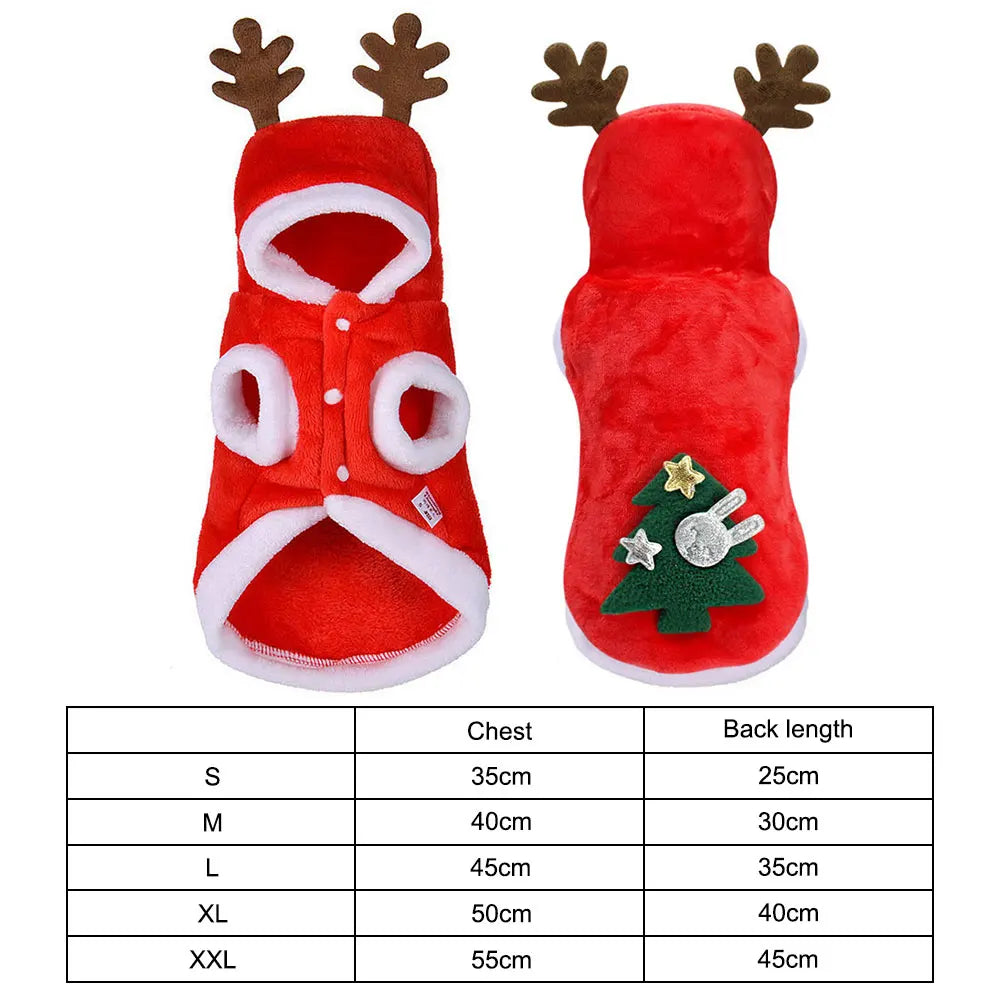 Christmas Pet Clothes Winter Warm Pet Dog Cold Weather Coats Dog Christmas Clothes
