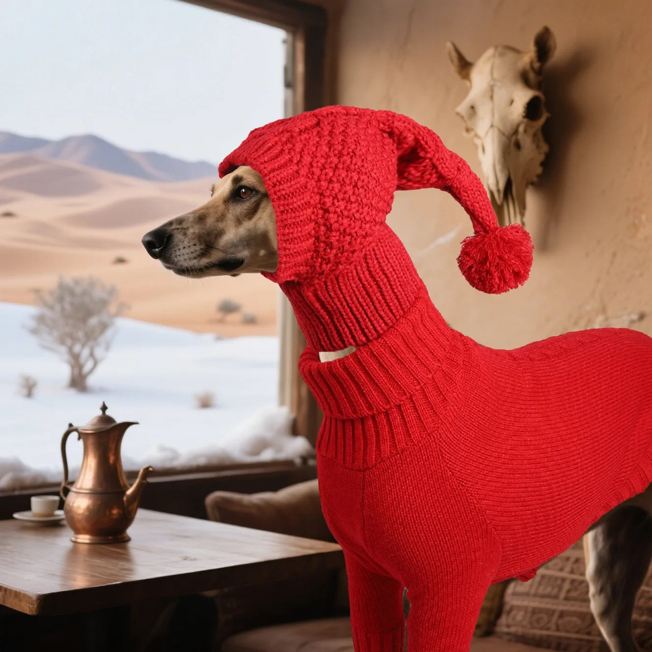 2PCS （Sweaters and knit hats）Fall & Winter Dog Sweater and Beanie Set Warm and Comfortable Dog Apparel