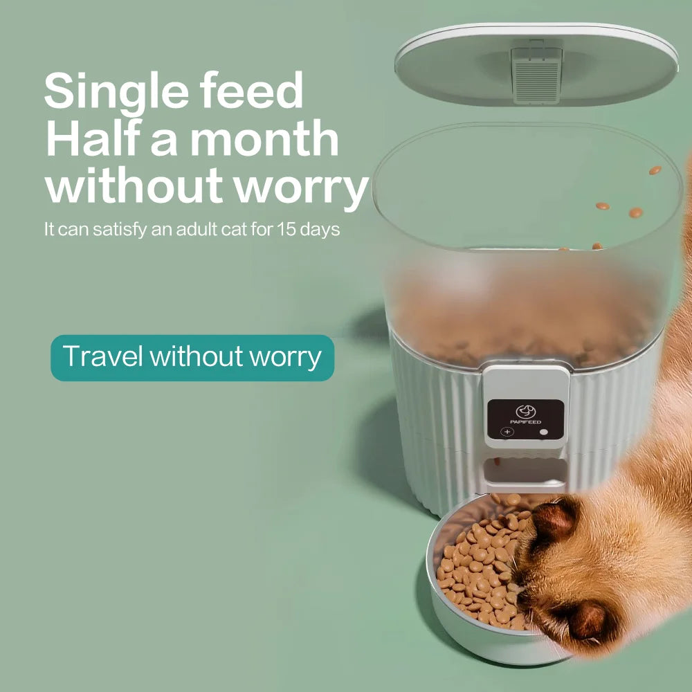 Cat automatic feeder dog fixed feeding machine cat food dog food wifi remote smart cat pet food dispenser