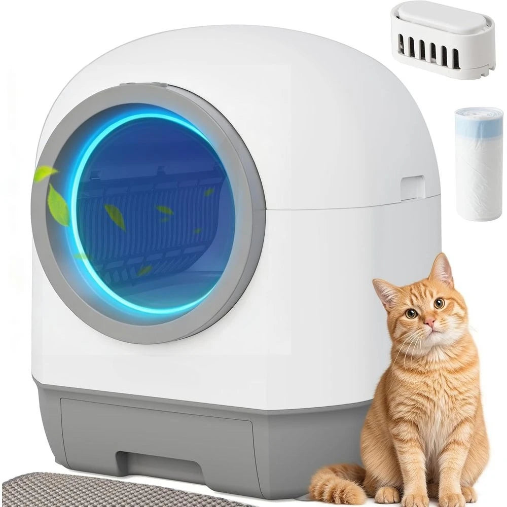 Automatic Self-Cleaning Cat Litter Box with Odor Control Infrared Sensor Sleep Mode and Remote App Control. Customized