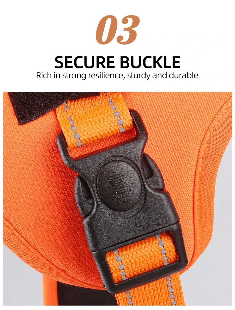 Pet Harness Multi Functional Nylon Reflective Dog Harness Adjustable