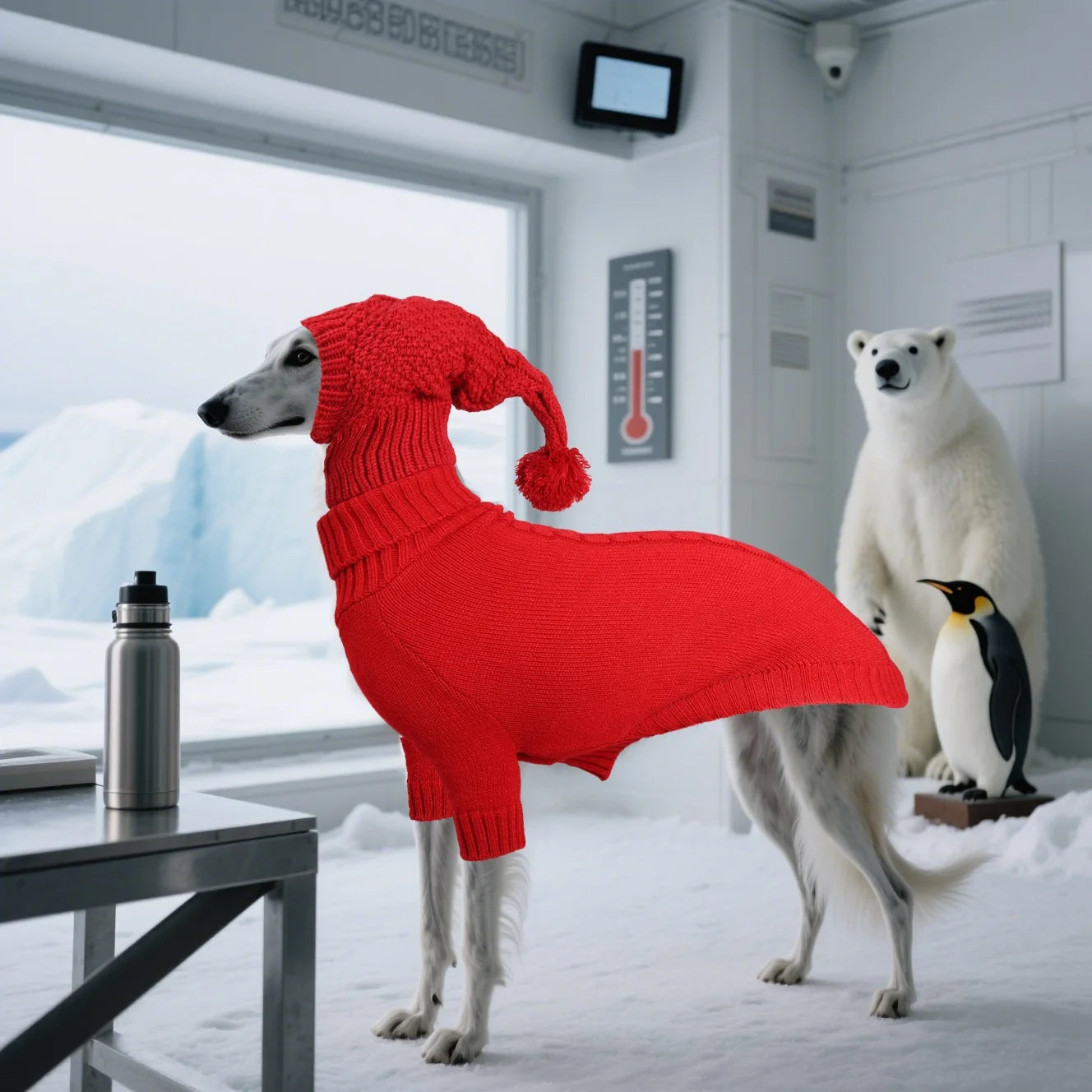 2PCS （Sweaters and knit hats）Fall & Winter Dog Sweater and Beanie Set Warm and Comfortable Dog Apparel