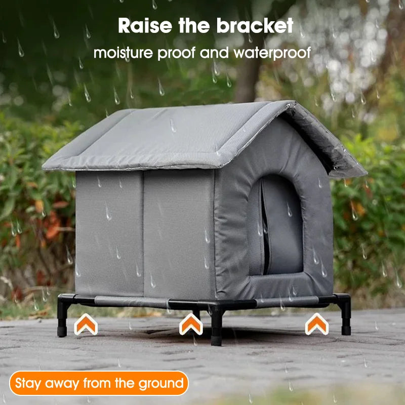 Waterproof Outdoor Pet House Thickened Cat Nest Four Seasons Universal Pet House Home Foldable Washable For Small Pet Supplies
