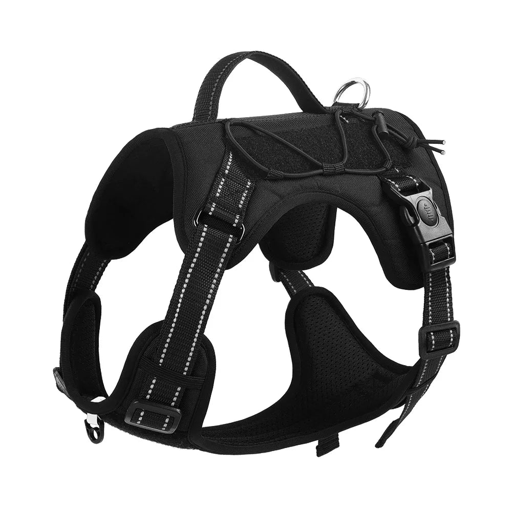 Pet Harness Multi Functional Nylon Reflective Dog Harness Adjustable
