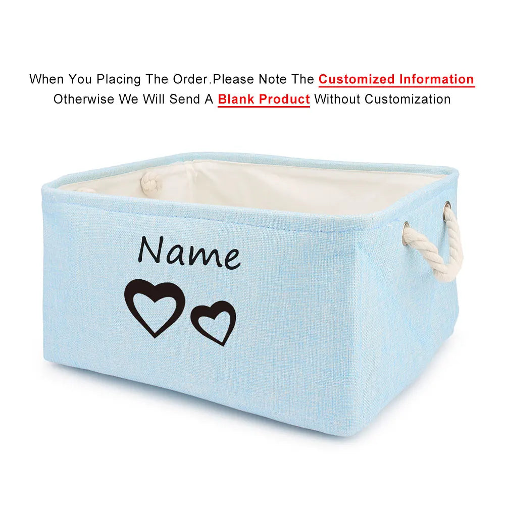Personalized Cat and Dog Toy Storage Basket