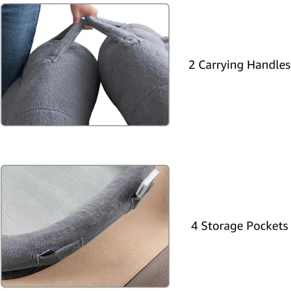 all-season xl dog bed for adults - cool, removable cover, extra large pet bed