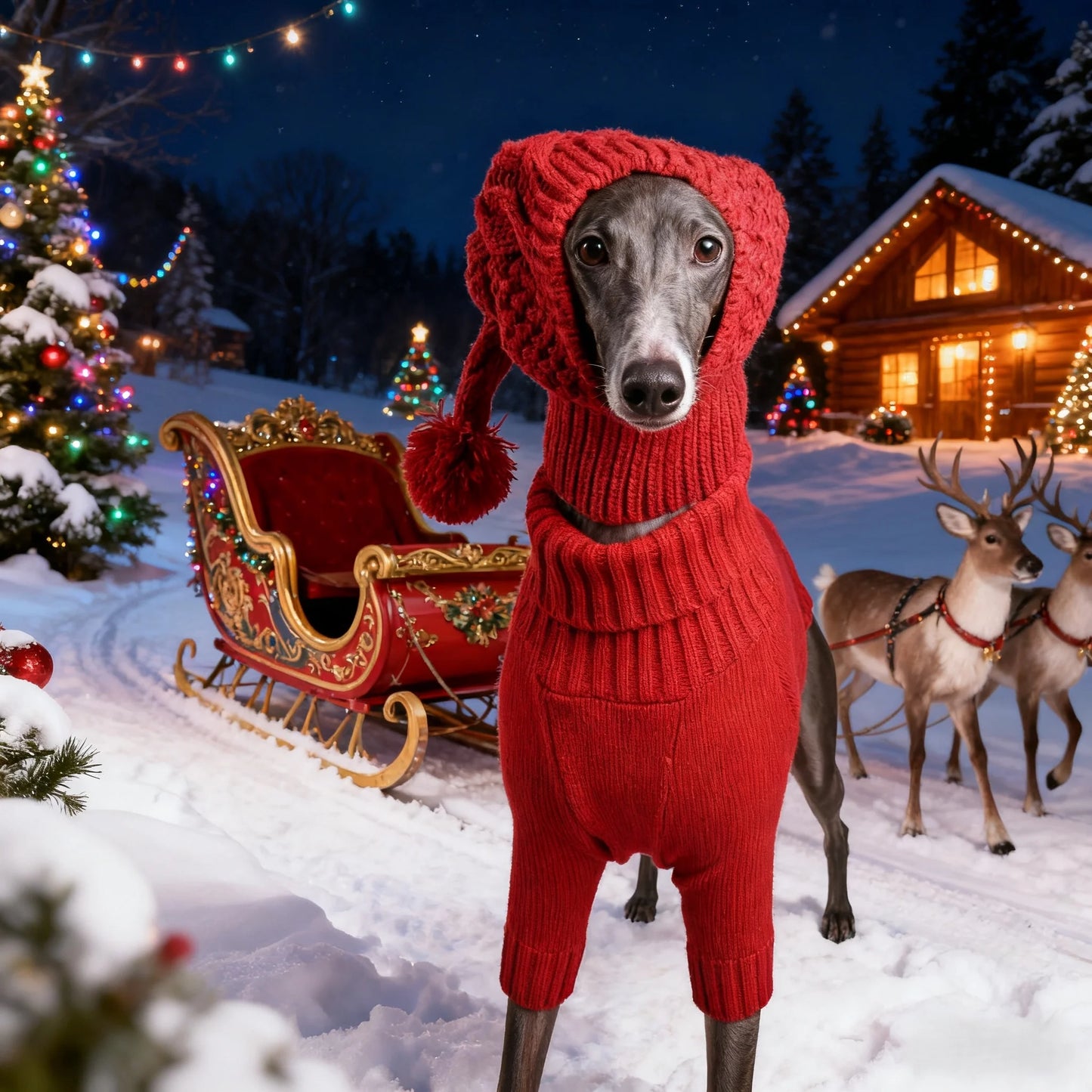2PCS （Sweaters and knit hats）Fall & Winter Dog Sweater and Beanie Set Warm and Comfortable Dog Apparel
