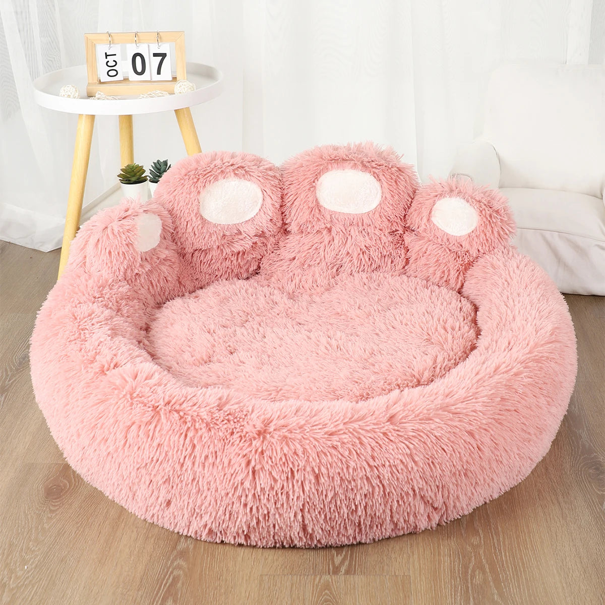 Fluffy Dog Bed Winter Warm Large Pet Products Small Sofa Baskets Pets Kennel Mat Puppy Cats Basket