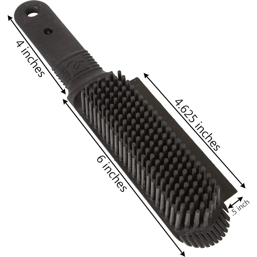 Plus Pet Hair Rubber Brush with Squeegee Easily Remove Fur and Lint from Clothing Carpets and Furniture Gently Groom Dogs and C