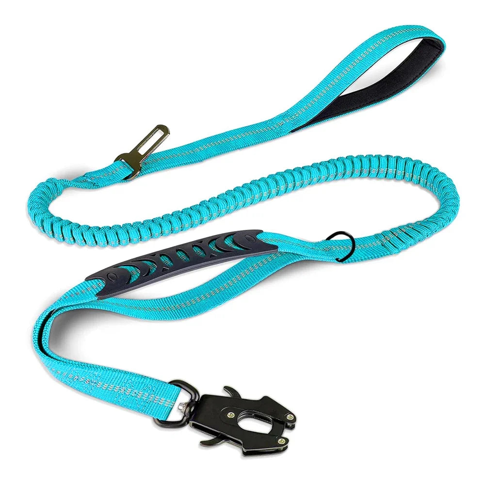 Reflective Shock Absorbing Pet Leash Large Dogs Heavy Duty Tactical Bungee Dog Leash No Pull Dog Leash