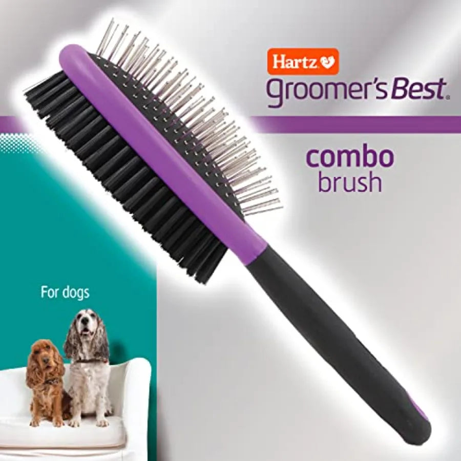 Groomer's Best Combo Dog Brush MultiColored for Effective Shedding Control and Gentle Skin Massage in Daily Grooming Routine Id