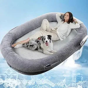 all-season xl dog bed for adults - cool, removable cover, extra large pet bed