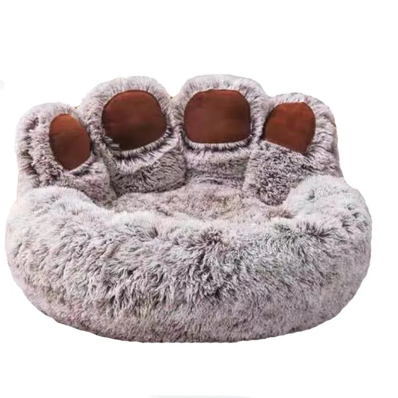 Fluffy Dog Bed Winter Warm Large Pet Products Small Sofa Baskets Pets Kennel Mat Puppy Cats Basket
