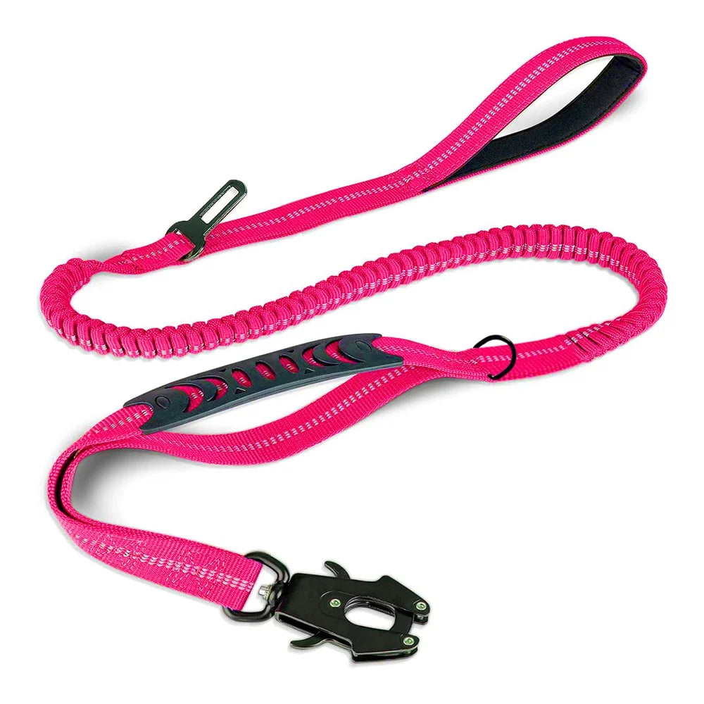 Reflective Shock Absorbing Pet Leash Large Dogs Heavy Duty Tactical Bungee Dog Leash No Pull Dog Leash