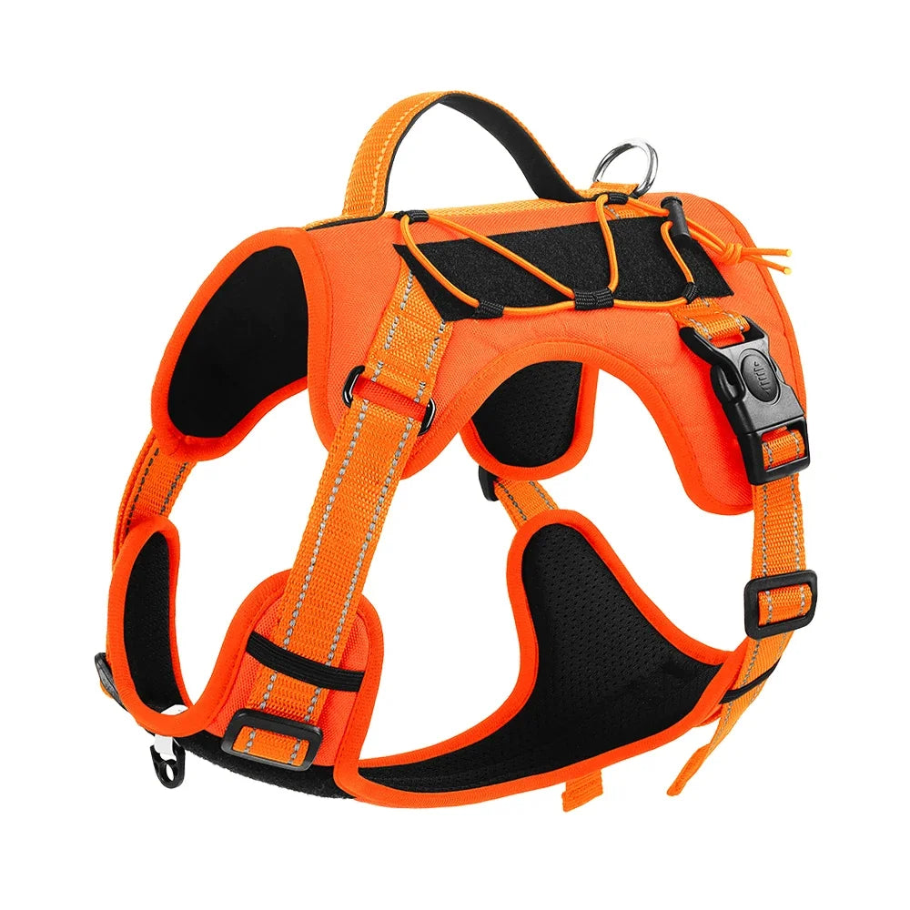 Pet Harness Multi Functional Nylon Reflective Dog Harness Adjustable