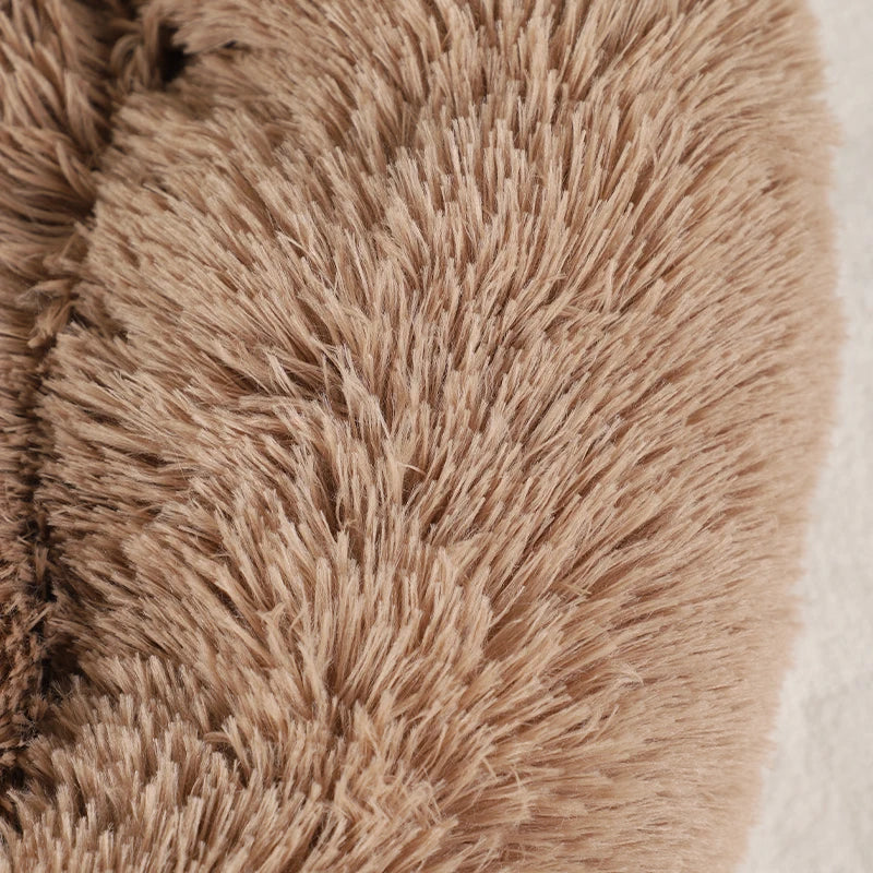Fluffy Dog Bed Winter Warm Large Pet Products Small Sofa Baskets Pets Kennel Mat Puppy Cats Basket