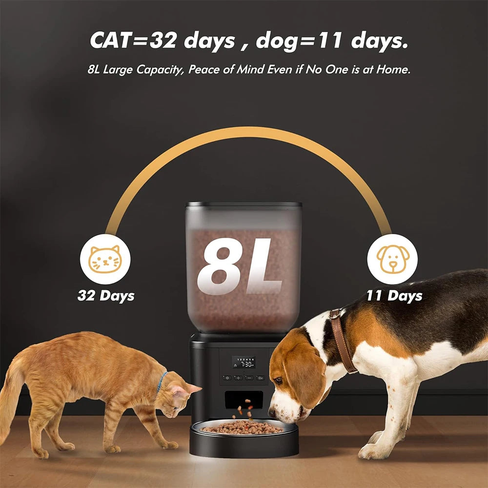 270.51oz Automatic Dog Feeder with Key Control Furpipi Manufacture User-Friendly Time Setting Food Feeder Dispenser for Dog Cat