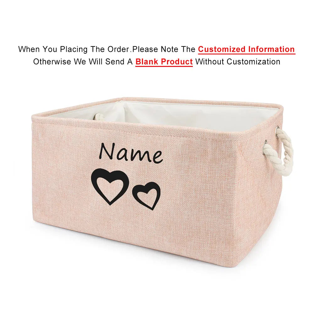 Personalized Cat and Dog Toy Storage Basket