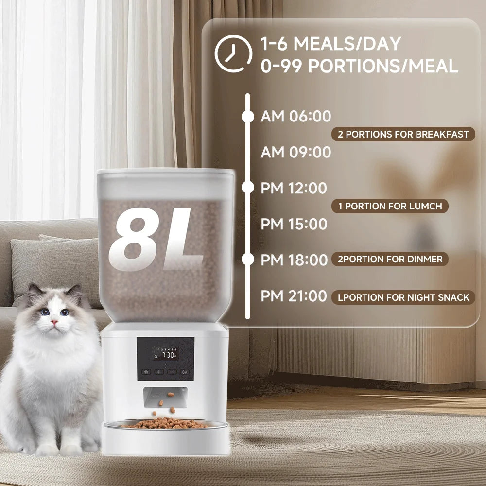 270.51oz Automatic Dog Feeder with Key Control Furpipi Manufacture User-Friendly Time Setting Food Feeder Dispenser for Dog Cat