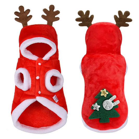 Christmas Pet Clothes Winter Warm Pet Dog Cold Weather Coats Dog Christmas Clothes