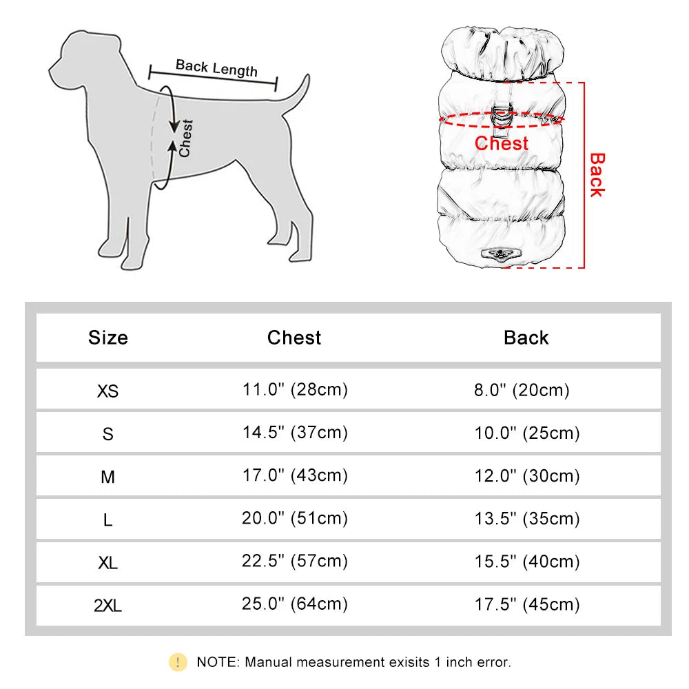 Soft Warm Dog Clothes Winter Padded Puppy Cat