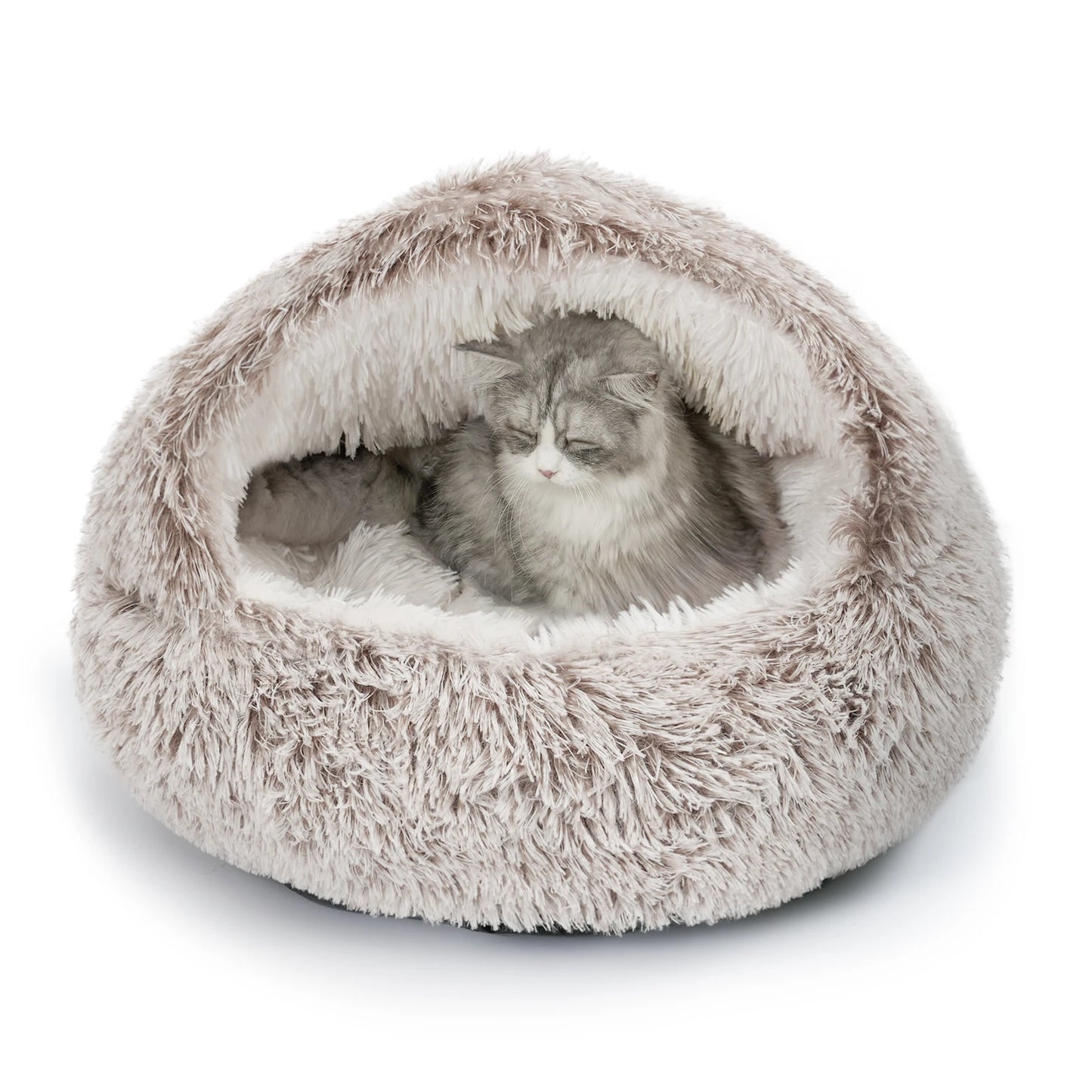 25'' Pet Cat Dog Lovely Cat Beds Nest Soft Comfortable Semi-enclosed Cat Nest Kennel indoor Pet house Supplies for Pet to Rest