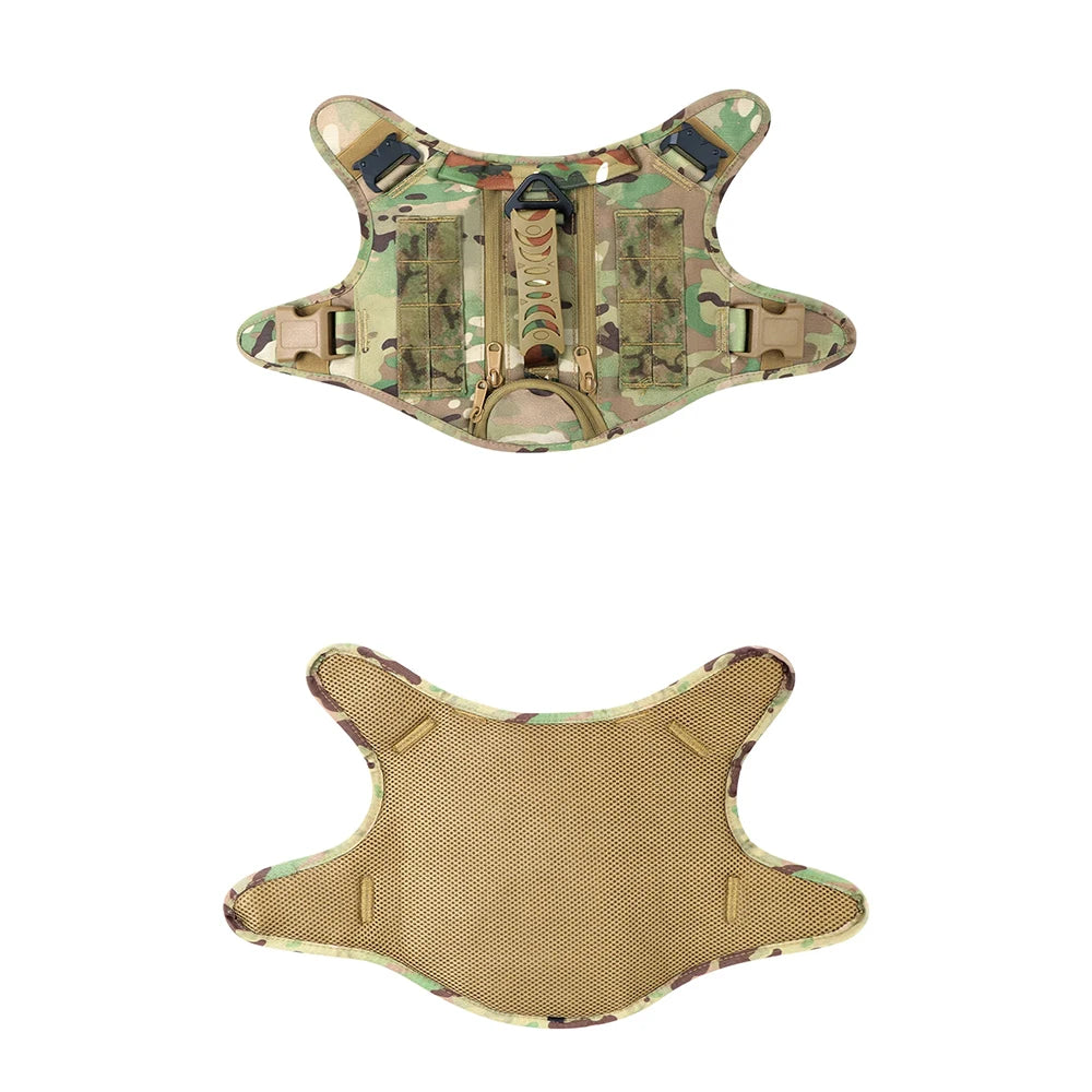 Large Dog Military Dog Harness Molle Bag Pet Multi-Function Harness German Shepherd Harness Dog Tactical Bag