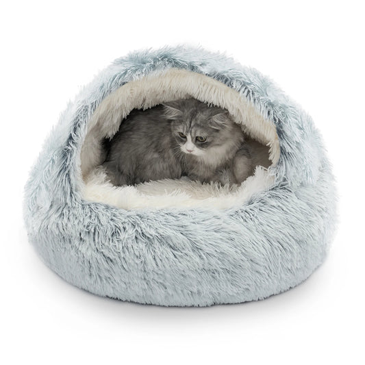 25'' Pet Cat Dog Lovely Cat Beds Nest Soft Comfortable Semi-enclosed Cat Nest Kennel indoor Pet house Supplies for Pet to Rest