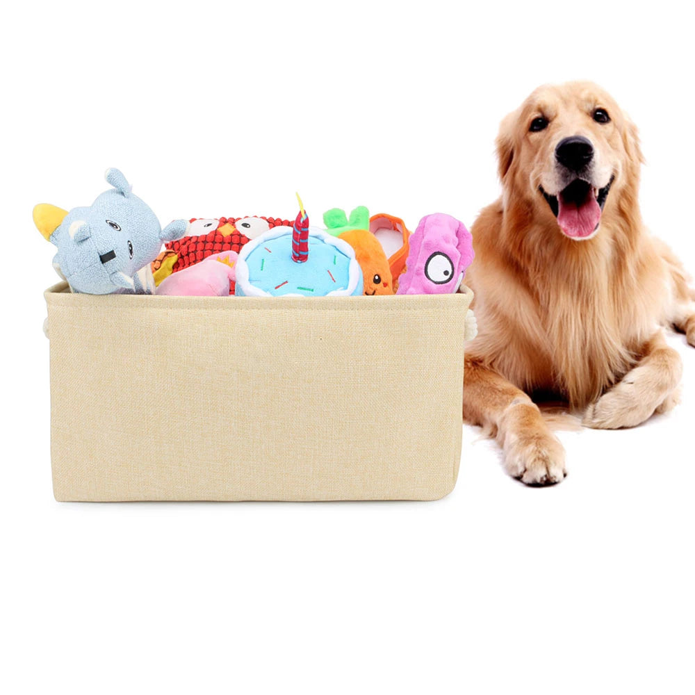 Personalized Cat and Dog Toy Storage Basket