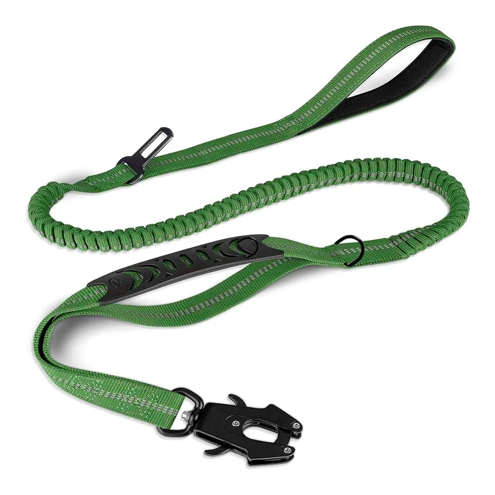 Reflective Shock Absorbing Pet Leash Large Dogs Heavy Duty Tactical Bungee Dog Leash No Pull Dog Leash