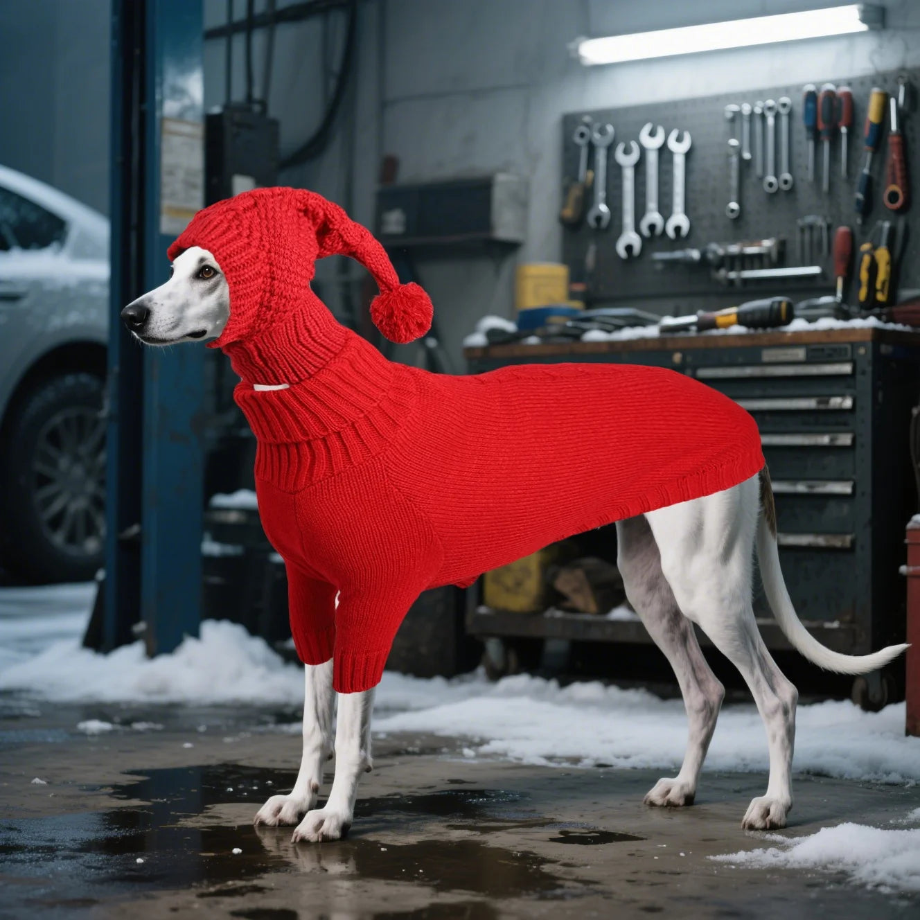 2PCS （Sweaters and knit hats）Fall & Winter Dog Sweater and Beanie Set Warm and Comfortable Dog Apparel